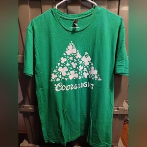 Coors Light Mens Large Green Shamrock St. Patricks Day